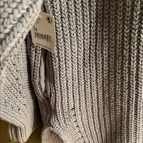 Free People Nightingale Cardi in Silver Gleam Sz M NWT - Picture 11 of 11